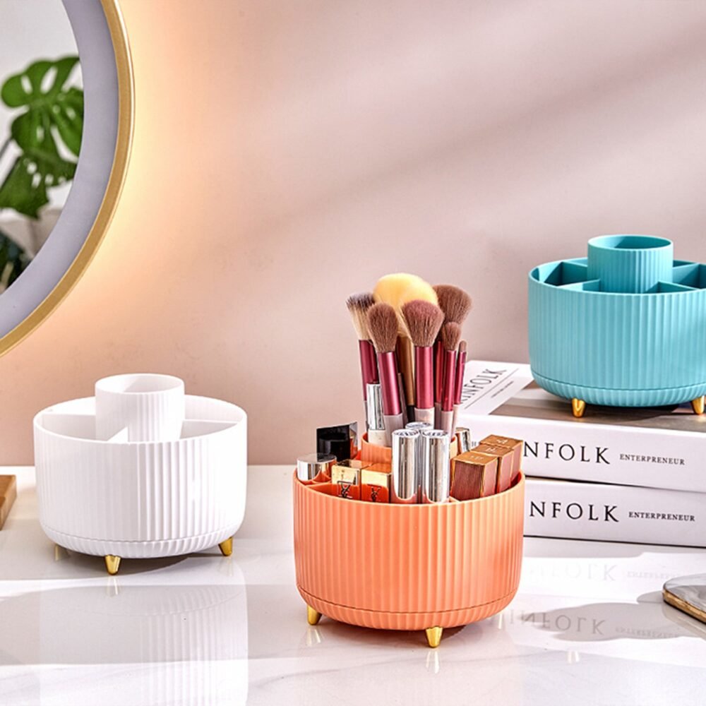 360° Rotating Makeup Brush Organizer - Image 4