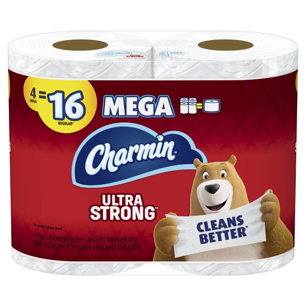 Charmin Toilet Paper Ultra Strong Mega Roll 4 Pack