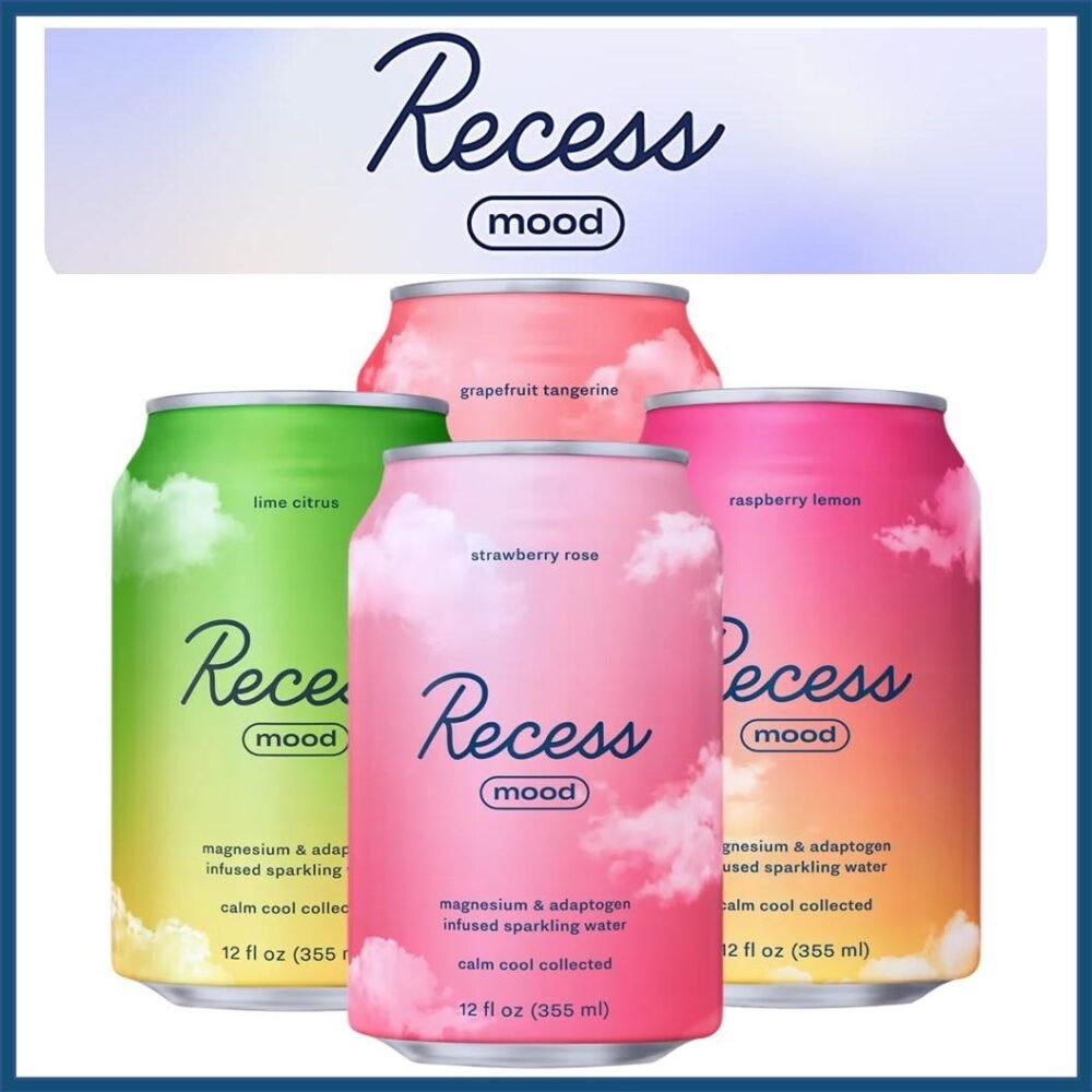 Recess Mood Sparkling Water 12oz.